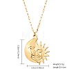 Golden Stainless Steel Pendant Necklace SA1727-1-2