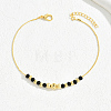 Gold Plated Brass Beads Anklets for Women YN6291-7-1