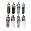 Natural Mixed Gemstone Pointed Big Pendants G-Q163-02AS-1