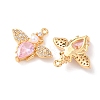 Brass Micro Pave Cubic Zirconia Pendants KK-A284-14G-01-2