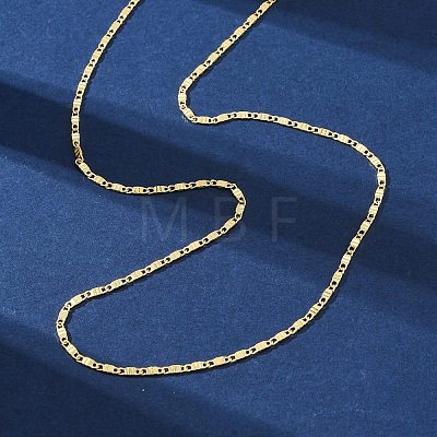 Brass Oval Link Chain Necklaces for Women NJEW-D302-10G-1