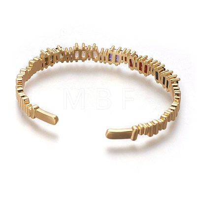 Brass Cuff Bangles BJEW-P245-03G-1