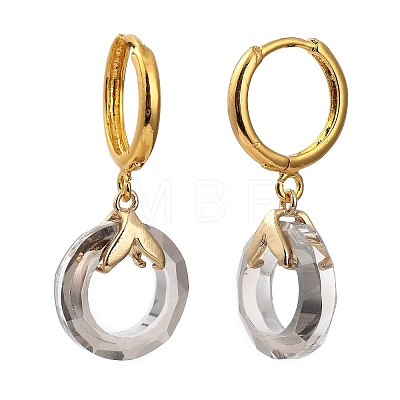 Brass Huggie Hoop Earring EJEW-JE04263-01-1