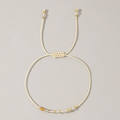 Natural Birthstone Braided Bead Bracelets for Women X-VA8051-11-1