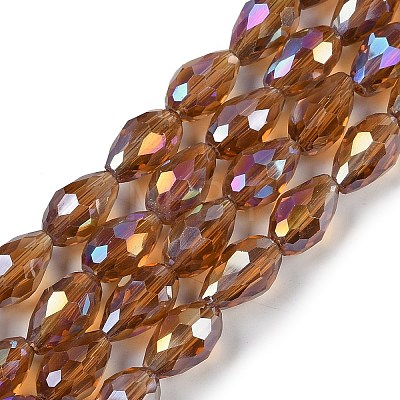 Transparent Electroplate Glass Beads Strands LS-EGLA-N013-T10mm-B16-1