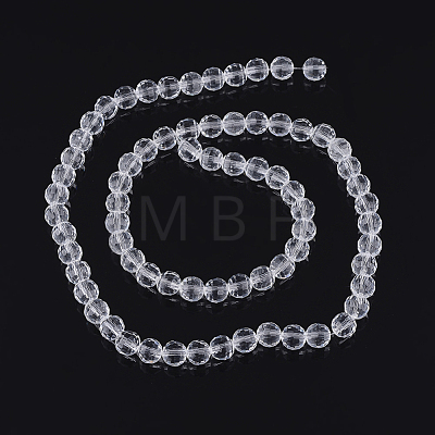 Transparent Glass Bead Strands X-GLAA-R095-8mm-15-1