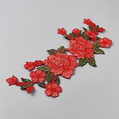 Flower Embroidery Cloth Iron On/Sew On Patches DIY-WH20050-13C-1