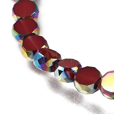 Electroplated Transparent Glass Beads Strands GL-CBA98F0-06B-04-1
