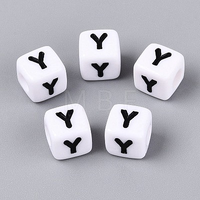 Opaque Acrylic Beads SACR-N020-04A-Y-1