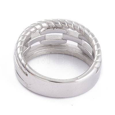 Unisex 304 Stainless Steel Finger Rings RJEW-K233-12-P-1