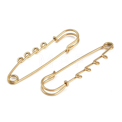 Ion Plating(IP) 304 Stainless Steel Safety Pins Brooch Findings STAS-K252-05B-G-1