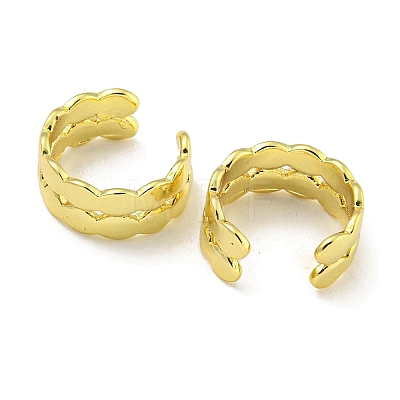 Brass Cuff Earrings for Women EJEW-C104-047G-1