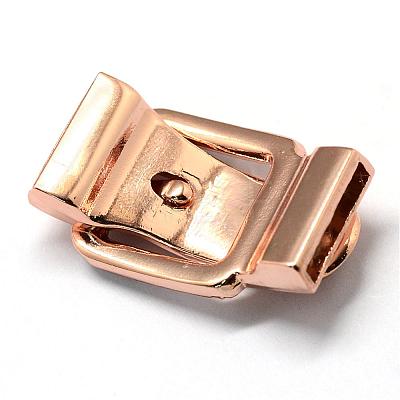 Alloy Rhinestone Magnetic Clasps with Glue-in Ends PALLOY-R089-18LG-1