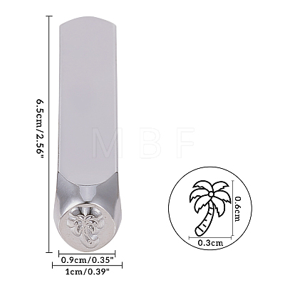 Iron Metal Stamps AJEW-BC0005-54L-1