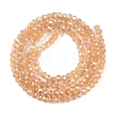 Electroplate Glass Beads Strands EGLA-A044-T1mm-B23-1