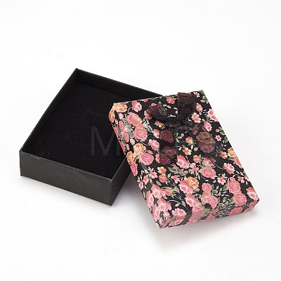 Flower Pattern Cardboard Jewelry Packaging Box X1-CBOX-L007-007A-1