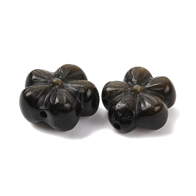 Natural Golden Sheen Obsidian Carved Beads G-A310-04B-1