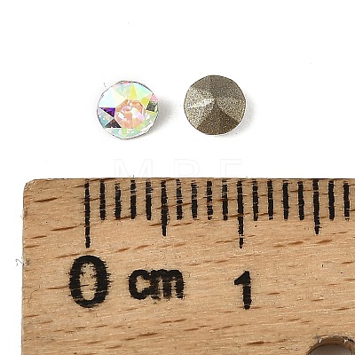 Glass Rhinestone Cabochons GLAA-A018-4mm-001AB-1