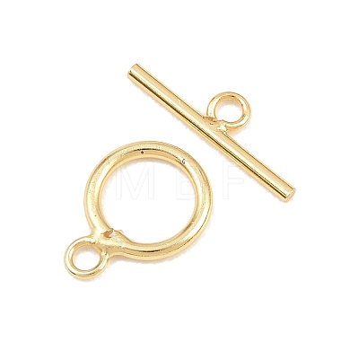 Ring Brass Toggle Clasps KK-G548-38G-1