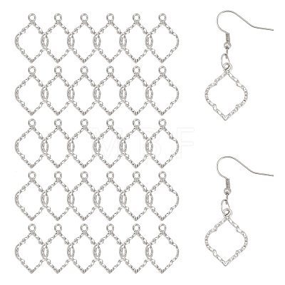 Alloy Open Back Bezel Pendants FIND-WH0111-887P-1