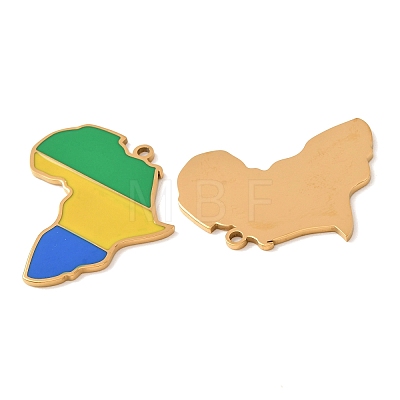 304 Stainless Steel & Enamel Pendants SA-CBA6ECE-01G-G04-1