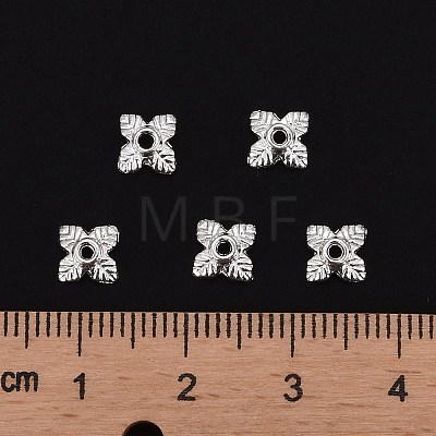 Tibetan Style Alloy Bead Caps TIBEB-Q018-S-LF-1