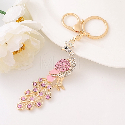 Alloy Rhinestone Keychain PW-WG42533-02-1