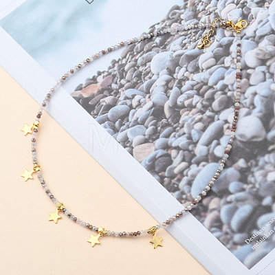 Beaded Necklaces & Pendant Necklace Sets NJEW-JN03076-1