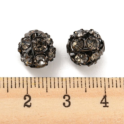 Gunmetal Brass Rhinestone Beads RB-F035-05B-01-1