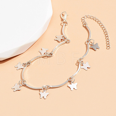 Butterfly Alloy Charm Anklets WG18F6C-20-1