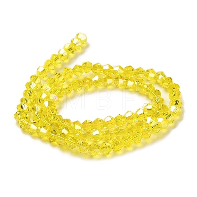 Transparent Electroplate Glass Beads Strands LS-GLAA-F029-4mm-A21-1