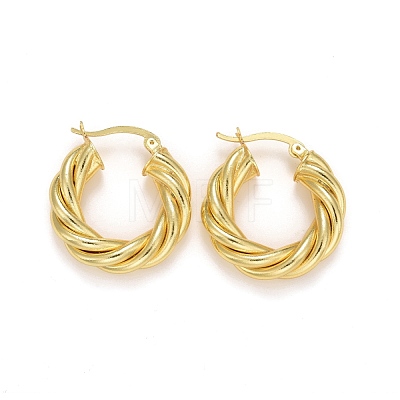 Rack Plating Brass Hoop Earrings EJEW-F278-10G-1