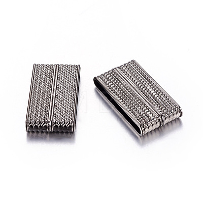 Alloy Magnetic Clasps with Glue-in Ends X-PALLOY-E271-B-1