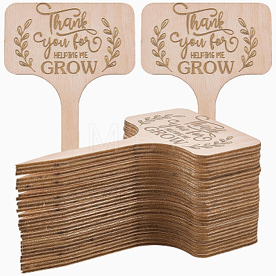 30Pcs Wooden Plant Labels DIY-GF0014-19A-1