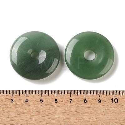 Natural Green Aventurine Chinese Safety Buckle Pendants G-B192-02A-1