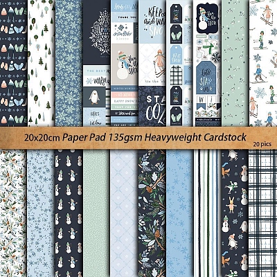 20Pcs 20 Styles Scrapbook Paper Pad PW-WGE3B01-01-1