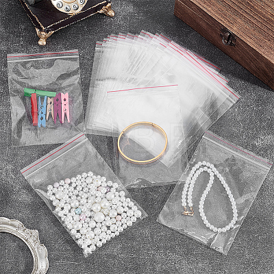 1000Pcs Plastic Resealable Packaging Bags OPP-PH0001-38-1