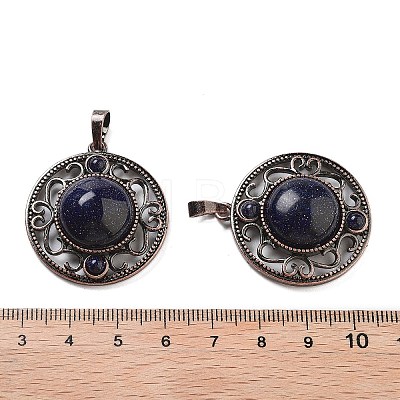 Synthetic Blue Goldstone Pendants G-Q158-03A-R12-1