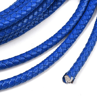 Braided Leather Cord with Core WL-F009-6mm-06-1