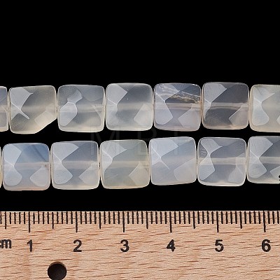 Natural White Agate Beads Strands G-K359-B02-01-1