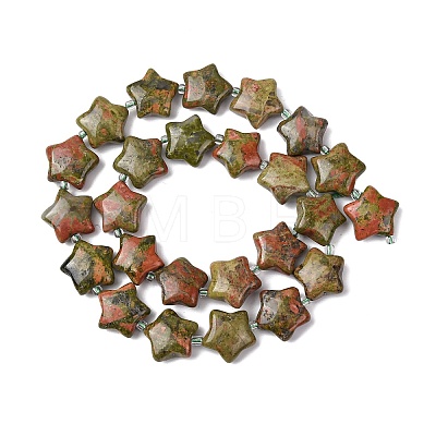 Natural Unakite Beads Strands G-K359-E05-1