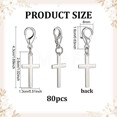 80Pcs Alloy Pendants Decorations HJEW-PH02549-1