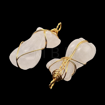 Natural Quartz Crystal Pendants G-K338-30G-08-1