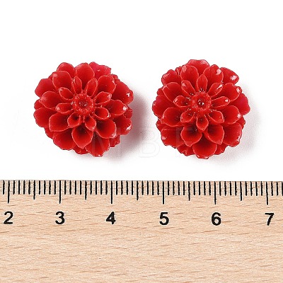 Synthetic Coral 3D Flower Rose Beads CORA-L046-D08-1