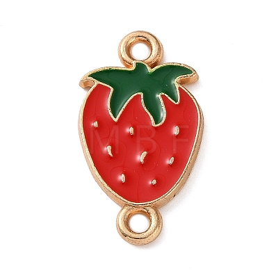 Fruit Theme Alloy Enamel Connector Charms AL-CBA95F4-01KCG-06-1