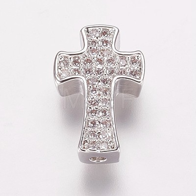 Brass Cubic Zirconia Beads LS-KK-P134-09P-1