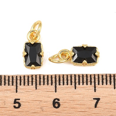 Brass Pave Cubic Zirconia Charms KK-K340-50G-08-1