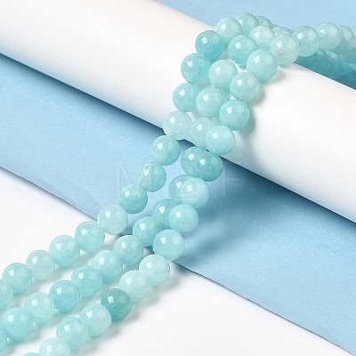 Natural Dyed White Jade Beads Strands G-M402-C03-11-1