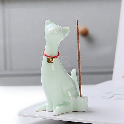 Cat Ceramic Incense Burners Holder PW-WGA6884-04-1