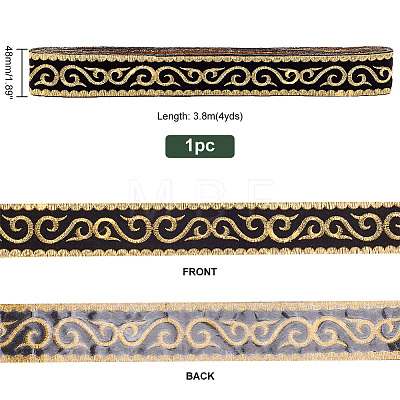 Polyester Lace Trim OCOR-WH0068-50-1